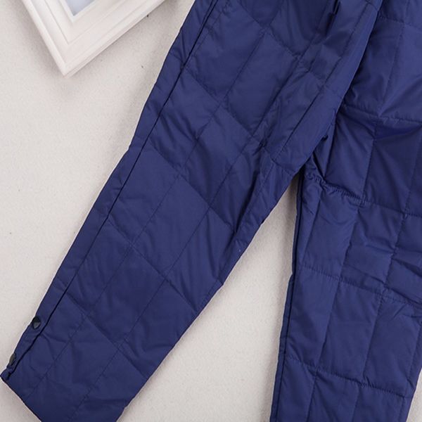

new and qianqian tongyuan autumn winter children's warm boys girls middle waist leisure lightweight down pants school uniform 2021, Blue;gray