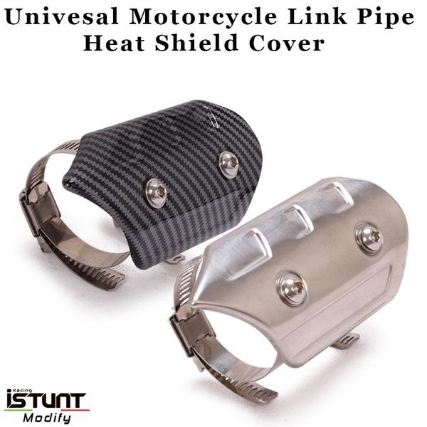 

motorcycle exhaust system muffler link pipe protector heat shield cover guard anti-scalding adjustable width