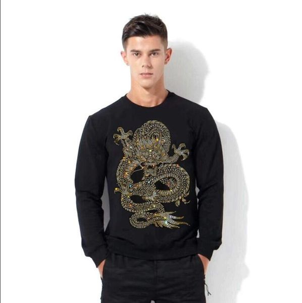 

male men's hoodies diamonds sweatpants will see hip hop drill black shirts plus size 4xl ca9s
