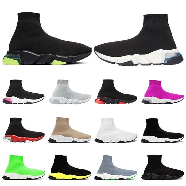 

socks mens speed trainer clearsole yellow fluo white black red pink lace up socks trainers womens sneakers sports size 36-45