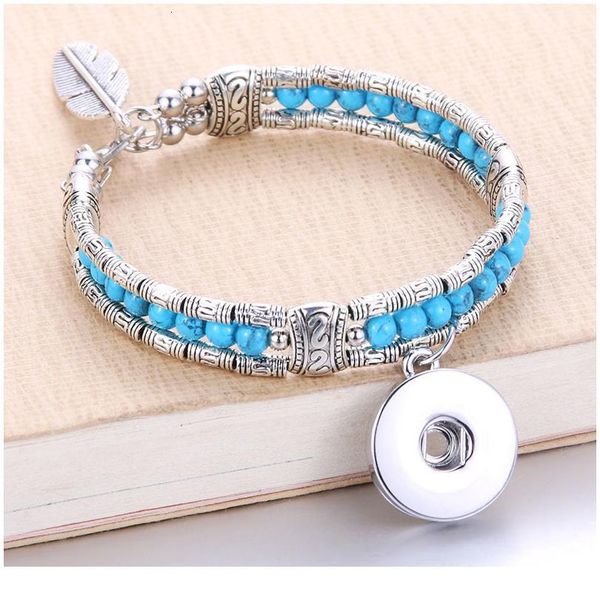 

fashion snap jewelry snap buttons 18mm snaps ethnic colorful snap button bracelet feather brace bbykhr, Golden;silver