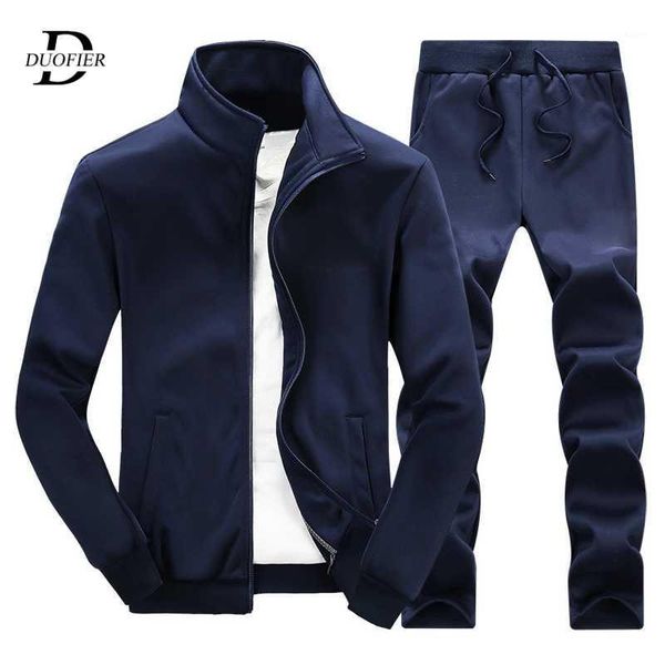 

new men's set spring autumn men sportswear 2 piece set sporting suit jacket+pant sweatsuit man clothing tracksuit us/eu size1, Gray