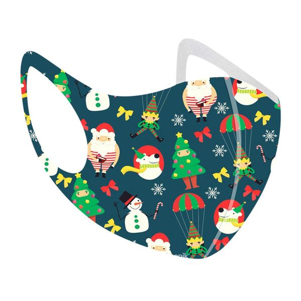 

child christmas face mask breathable santa claus mouth mask facial cover kids girls dustproof face protec decoration facemask jlluyn, Black