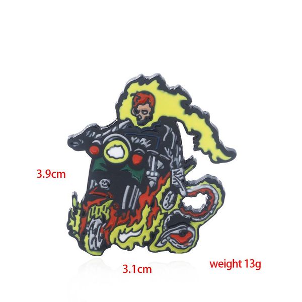 

кино призрак rider брошь булавки череп с мотоциклом для женщин мужские сумки пальто булавки аксессуары sqconl coll2019, Bronze;silver