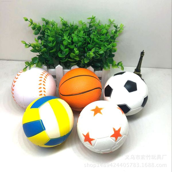 

soccer football cream scented relieves stress kid toys basketball slow rising squishy