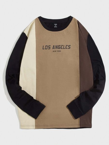 

men color block letter graphic tee g1de#, White;black