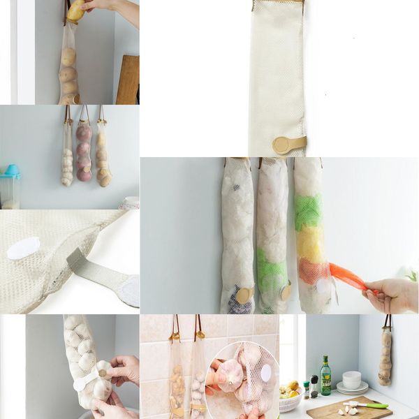 

saver potato bag vegetable trash onion storage bags pepper waste garbage garlic ginger mesh holder