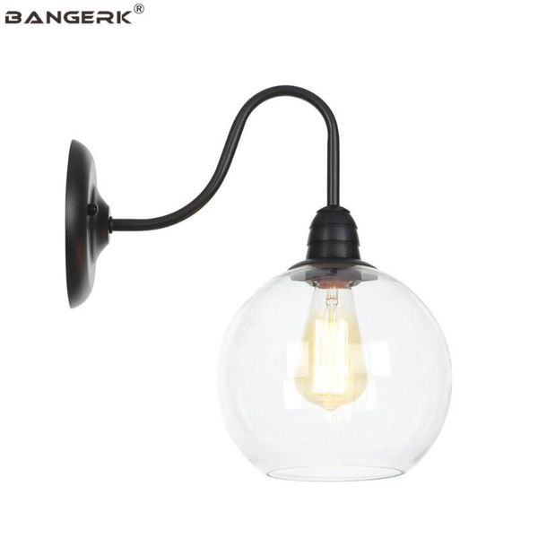 

loft style vintage led wall light industrial wind bedside wall lamp iron glass lights home decor indoor lighting luminaire