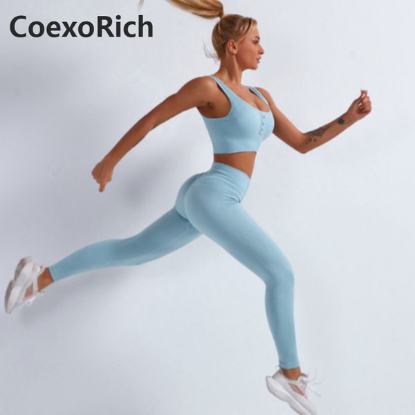 

gym yoga set tracksuit women sportswear sports bra suit workout clothes fitness crop high waist leggings sleeveless seamless c0123, Gray