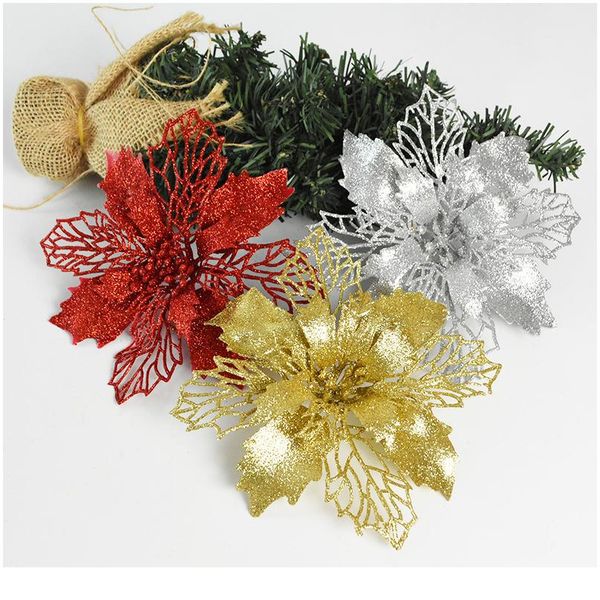 

16cm big artificial flowers wedding decorations christmas xmas tree home decorations new year christ jllyng