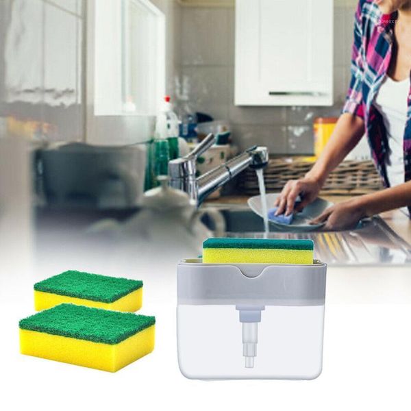

multifunction soap box 2-in-1sponge rack soap dispenser dispenser and sponge caddy 13 ounces bathroom dispenser#gh1