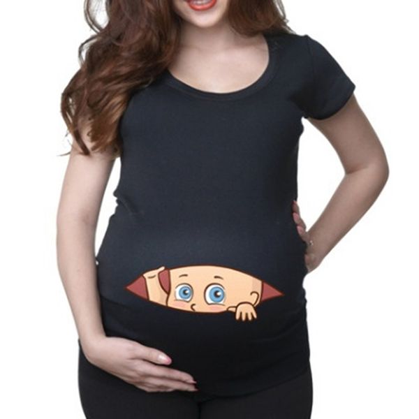 2020 neue Frauen Schwangerschaft Kleidung Baby Jetzt Laden Pls Warten Mutterschaft T-shirt Sommer Kurzarm Schwangere T-shirts LJ201123