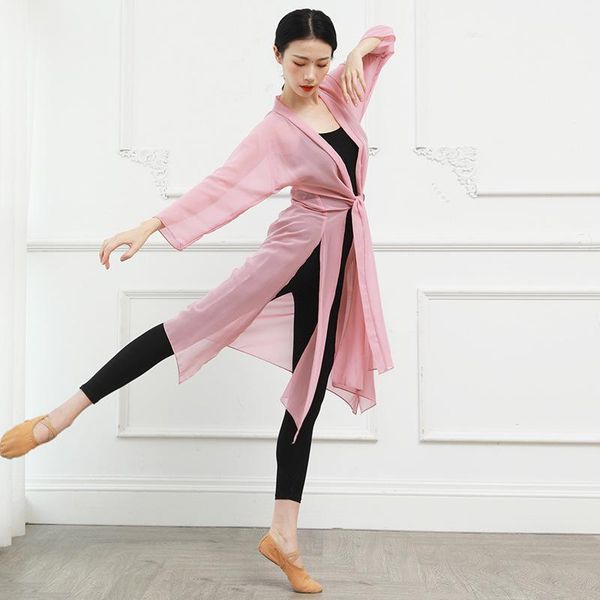 

loose belly dance transparent sheer summer cardigan shirt long costume for women dancing clothes dancer wear clothing1, Black;red