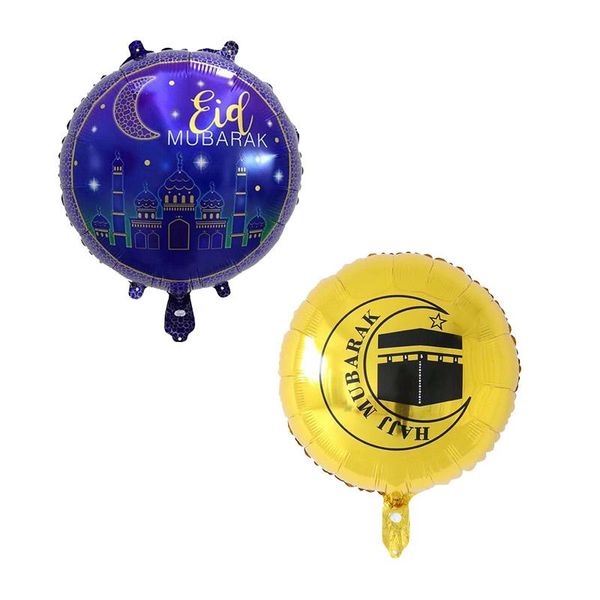 

10pcs 18inch round eid mubarak foil balloons mubarak decorations star moon helium balloon ramadan kareem eid al fitr supplies sqctrj