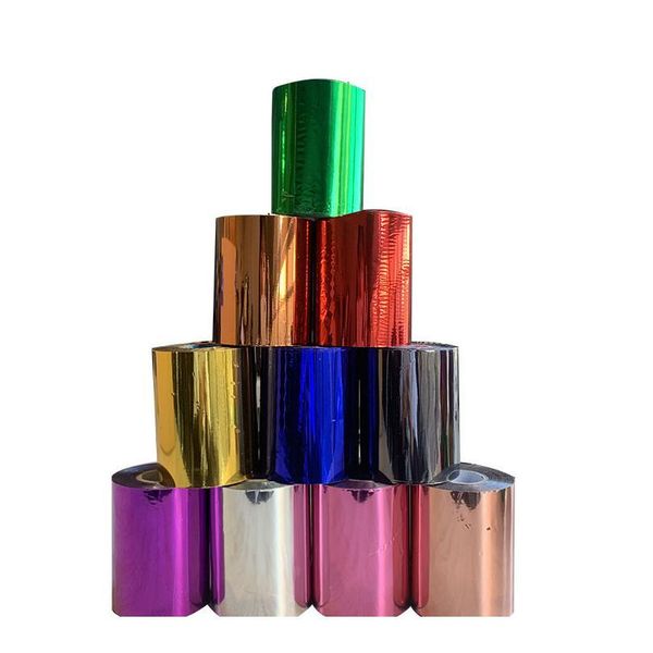 

1 roll 21cmx120m 10 colors stamping foil heat transfer laminating napkin gilding pvc business car jllcrl