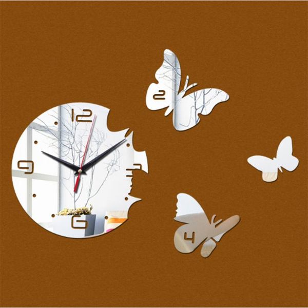 

new arrival 2020 new wall clocks 3 butterfly home decor diy crystal quartz clocks art wall watches ing