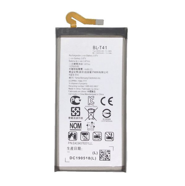 10pcs / lote 3500mAh 13.5Wh BLL-T41 BLT41 BATERIA PARA LG G8 THINQ LMG820QM7 LMG820UM1 LM-G820MUC LMG820UM0 LMG820UM2 LM-G820N G820N G820um