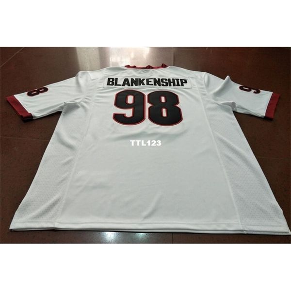 

121 #98 rodrigo blankenship georgia bulldogs size s-4xl red black white college jersey or custom any name or number jersey