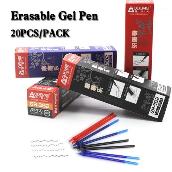 

20pcs pen refill + 2pcs erasable pen 0.5mm medium nib ball point refills gel ink rolling ball refill for office and school1