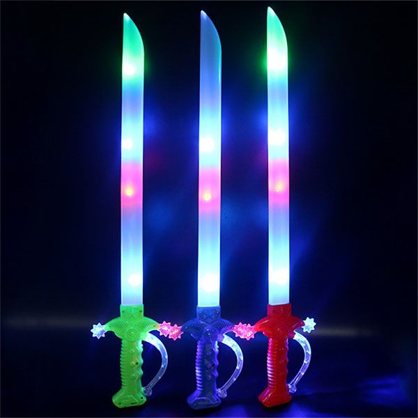 

2020 glow stick led colorful rods led flashing sword light cheering party disco glow wand soccer music concert cheer props prize gift