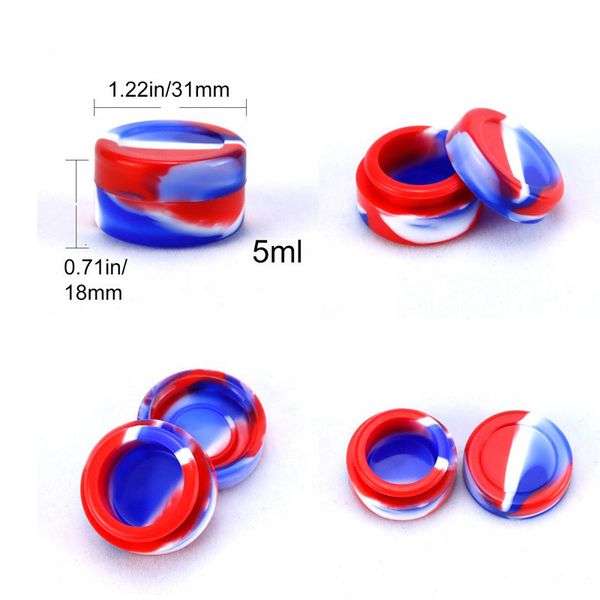 

ml butane hash oil 5 containers silicon platinum cured silicone jars dab wax container
