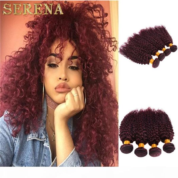 

лучшее качество перуанская глубокая вьющиеся волна волосы бордовые плетения 99j перуанская девственница реми наращивание человеческих волос, Black