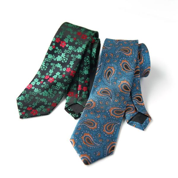 

neck ties 6cm polyester for men women paisley jacquard dress gravata wedding party necktie accessory gift, Blue;purple