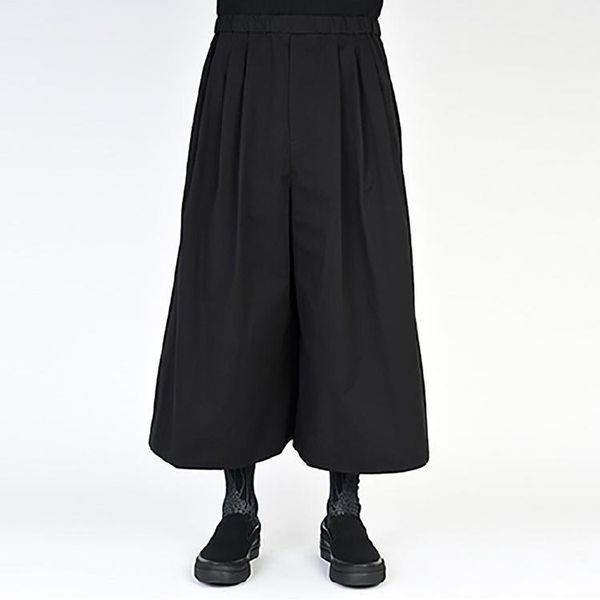 

men's casual pants wide leg pants skirt minimalism ultra loose fashion male youth fashion new urban1, Black