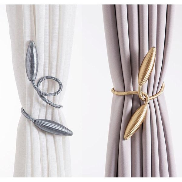 

1pair arbitrary shape strong curtain tiebacks plush alloy hanging belts ropes curtain holdback curtain rods accessoires