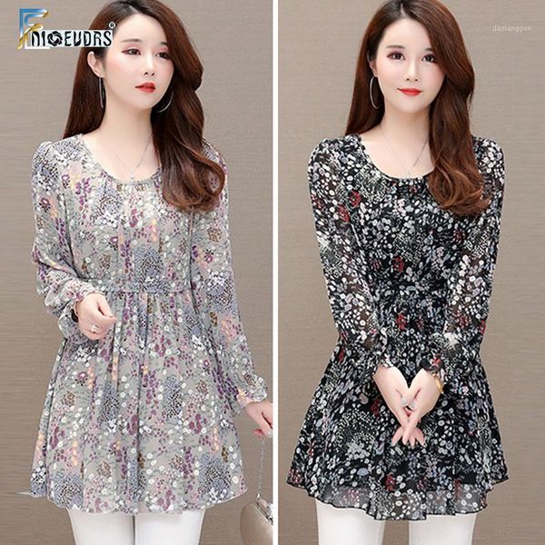 

autumn fall basic shirts blouses women fashion long sleeve slim waist belly design floral chiffon blouse peplum tunic a2261, White