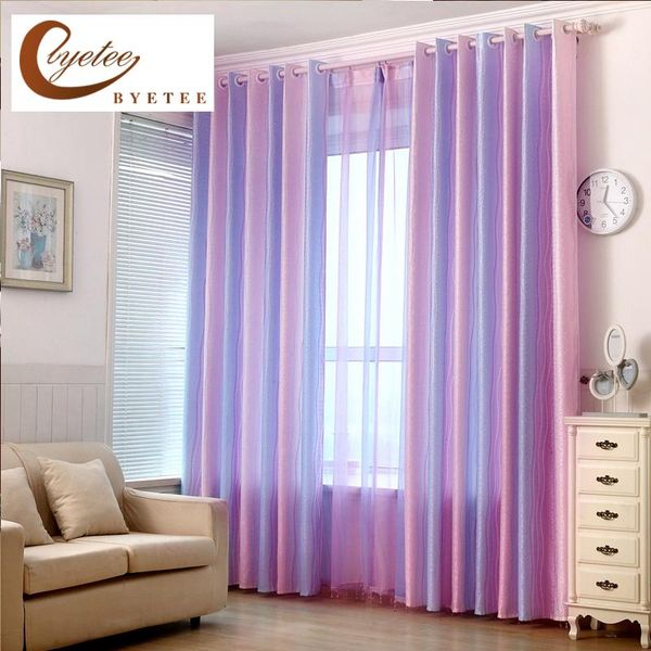 

curtain & drapes [byetee] stripe modern bedroom kitchen blackout balcony curtains doors for living room window fabrics fabric