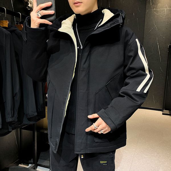 

cotton padded jaet for men in autumn and winter of 2020, Black