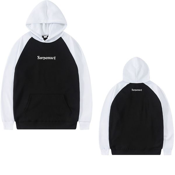 

designer brand women blouses casual hoodies printed long sleeve pocket drawstring pullover female fleece men sweatshirt, Black