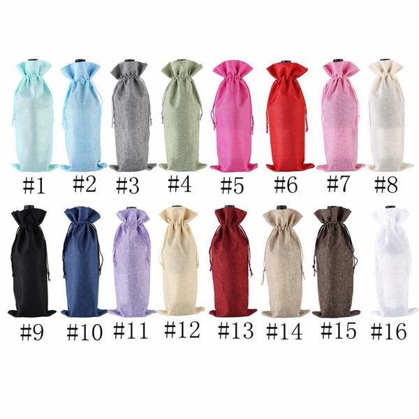 

factorykz9qpackaging factoryoc3wchampagne gift burlap bottle jute covers pouch bag wedding party decoration wine bags drawstring co