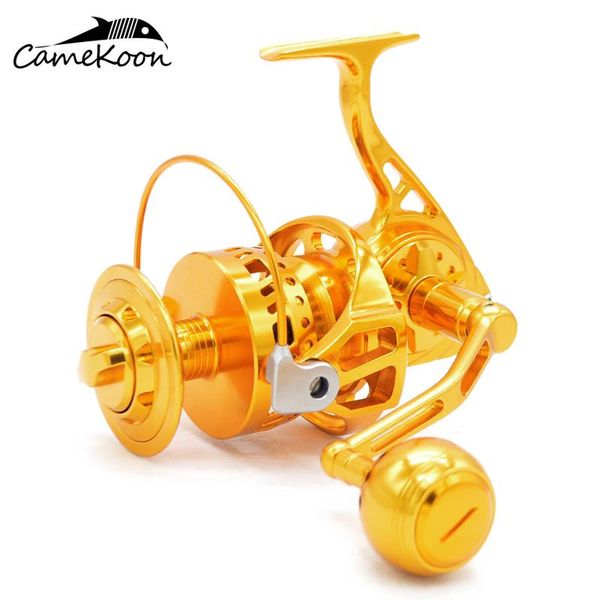 

baitcasting reels camekoon full metal saltwater spinning fishing reel 12+1 ball bearings max drag 38kg anti-corrosion coil