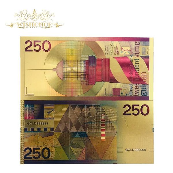 

1pcs lot color netherlands 250 dutch guilder gold banknote replica for souvenir gift and collection 1pcs lot color wmtfhd