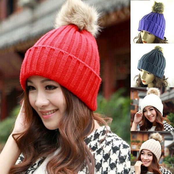 

beanie/skull caps 1pc candy color winter hat women knitted warm soft trendy kpop style wool beanie elegant all-match outdoor1, Blue;gray