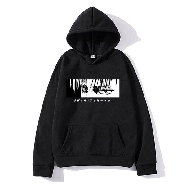 

2021 Winter New Fashion Attack Titan Hoodie Clothes on Hoodies Men Women Pullovers Streetwear KD9U, Black