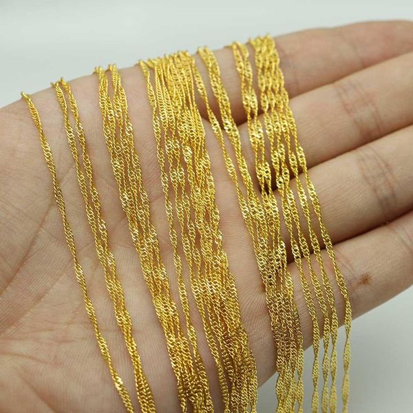

white k lobster clasp 12pcs/pack 42cm necklace water wave chains charm bulk for diy jewelry accessories wholesale wmtjzd comb2010