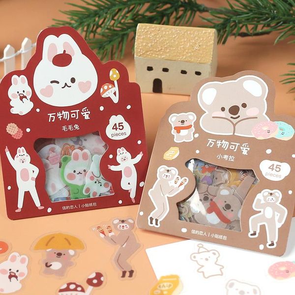 

45 pcs lot cute stickers set girly kawaii decorative scrapbooking journal album stationery sticker aesthetic stick label wmtexj mywjqq