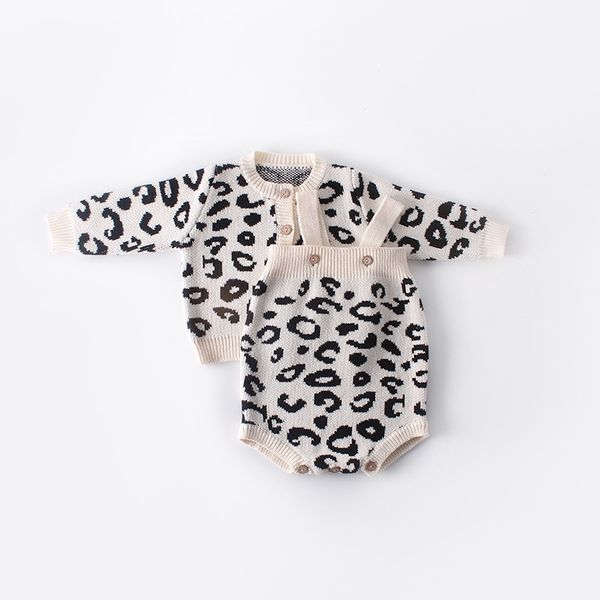 

new leopard baby girl romper cotton knit infant onesie baby romper for girls jumpsuit toddler costume new born baby girl clothes y200320, Blue