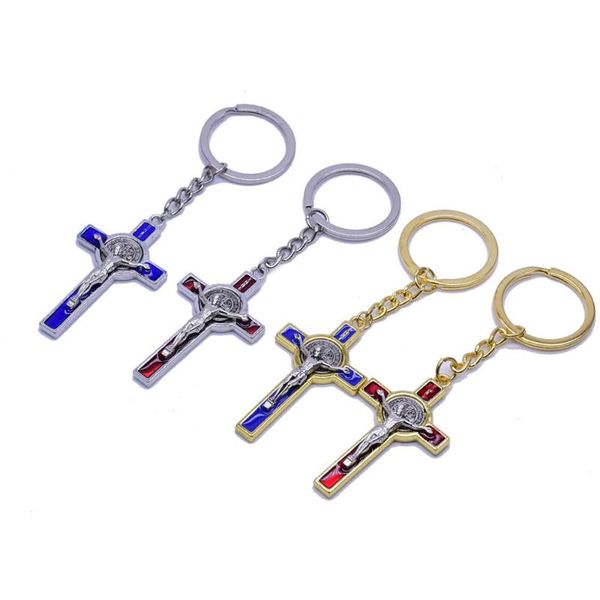 

keychains jesus cross key chain catholic relics keyring figurines, Silver