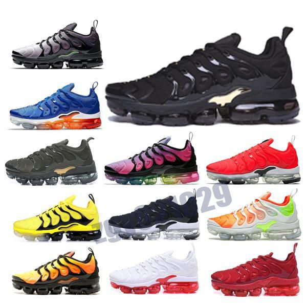 

2020 tn plus athletic shoes women mens sport sneakers pure platinum triple black white cool wolf grey chaussures tns trainers 40-46 z39
