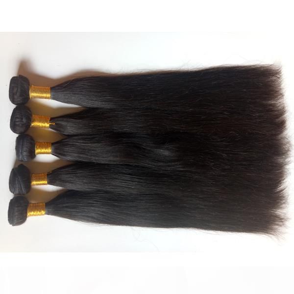 

unprocessed brazilian virgin human hair weaves 8-28inch silky straight hair peruvian malaysian indian remy hair extensions, Black