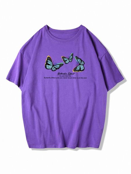 

romwe guys letter butterfly graphic tee o9hx#, White;black