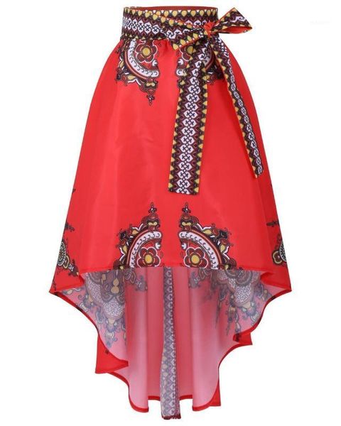 

african dress for women traditional clothing african national printed big swing skirts ankle-length popular design skirt 1231021, Red