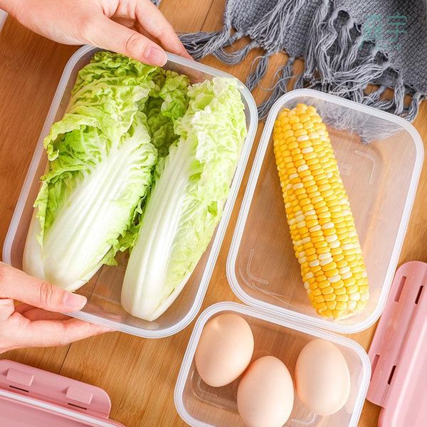 

пластичная корда для хранения пищевых ящиков обед контейнер bento ящики холодильник консервация кухонные зерна сахар гайки хранения bin sqcq