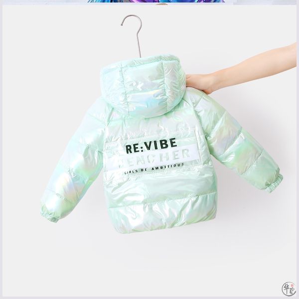 

autumn and winter new white duck children's colorful down jacket, Blue;gray