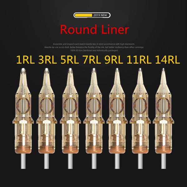 

premium coffee evolved tattoo needle cartridges round liner 1/3/5/7/9/11/14rl