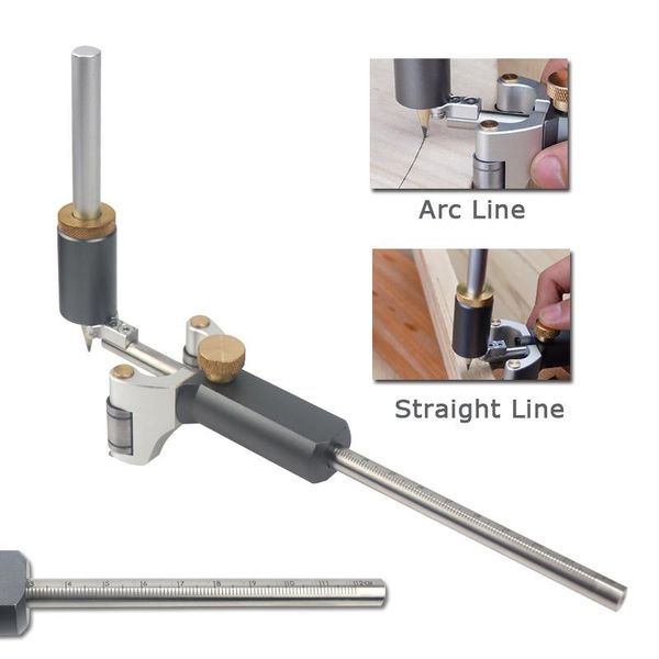 

professional hand tool sets straight and arc line scribe dual-purpose parallel drawing marking gauge automatic carpentry scribing